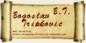 Bogoslav Tripković vizit kartica